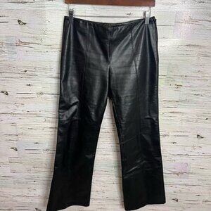 Danier black leather pants size  6